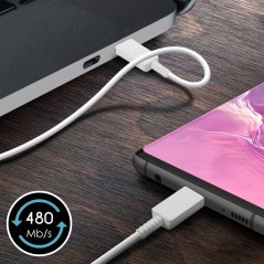 Samsung 1m USB 2.0 Type-C Cable - High-Speed White Charger Cable for Fast Data Transfer (Model: 8806090144059)